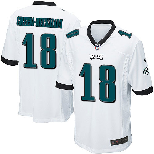 Men's Game Dorial Green-Beckham Nike Jersey White Road - #18 NFL Philadelphia Eagles